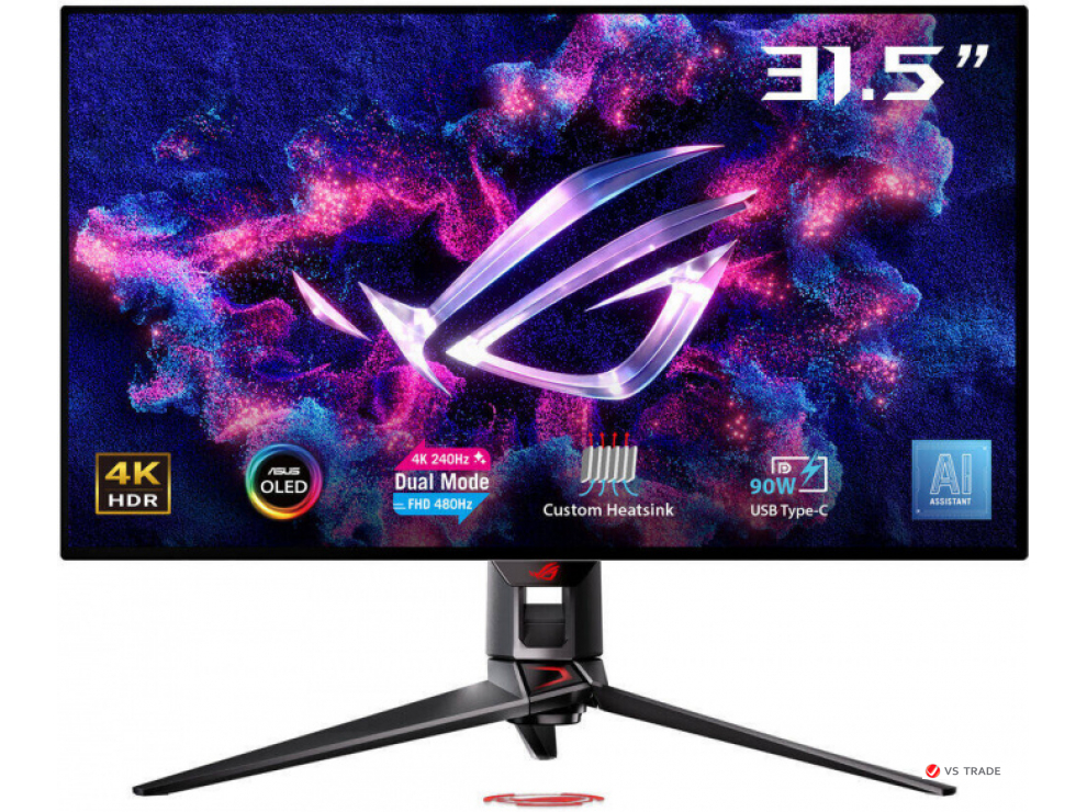 Монитор ASUS ROG Swift OLED PG32UCDP, 32", Standard: 3840x2160 240Hz, Frame Rate Boost: 1920x1080 480Hz, 1300:1