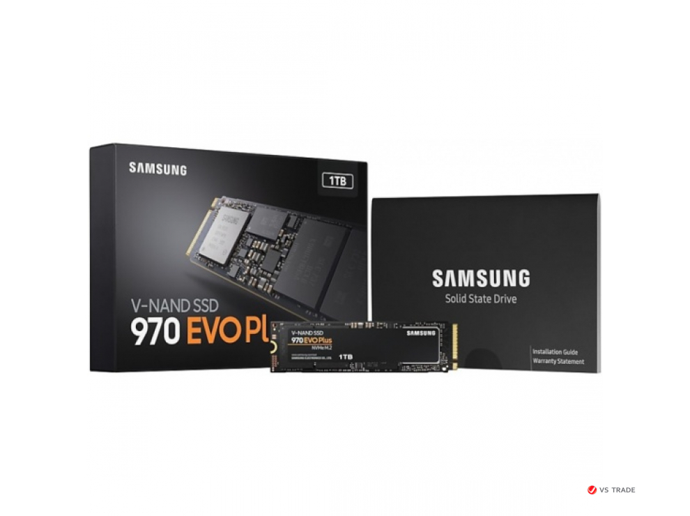 Твердотельный накопитель SSD Samsung 970 EVO PLUS, MZ-V7S1T0BW  [1000 ГБ,M2,NVMe,чтение: 3500 МБ/с,запись: 3300 МБ/с,TLC