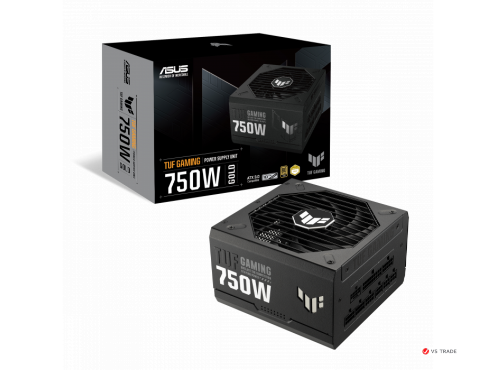 Блок питания ASUS TUF-GAMING-750G, full modular,  ATX12V/80Plus Gold, ATX 3.0, BLACK