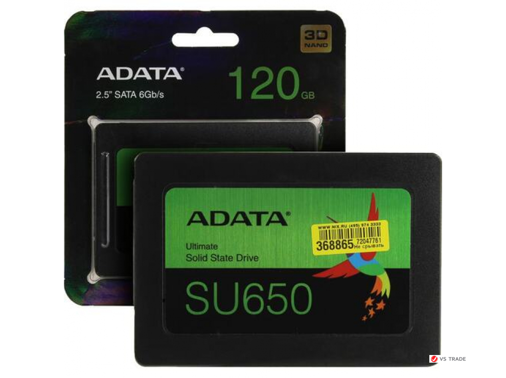 Твердотельный накопитель ADATA Ultimate SU650 120 Гб ASU650SS-120GT-R SATA