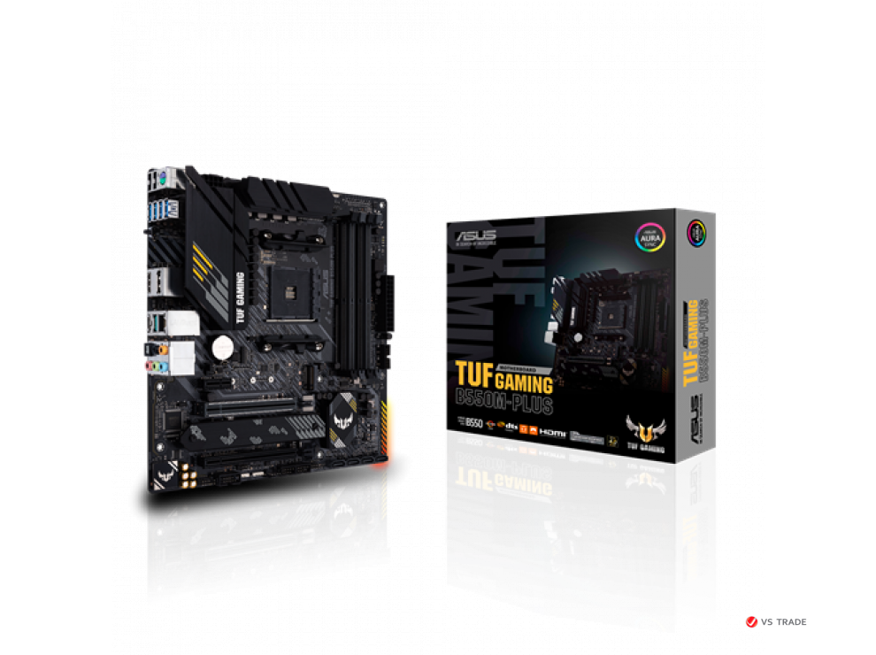 Сист. плата ASUS TUF GAMING B550M-PLUS, B550, AM4, 4xDIMM DDR4, 2xPCI-E x16, 1xM.2, 4xSATA, DP, HDMI, mATX
