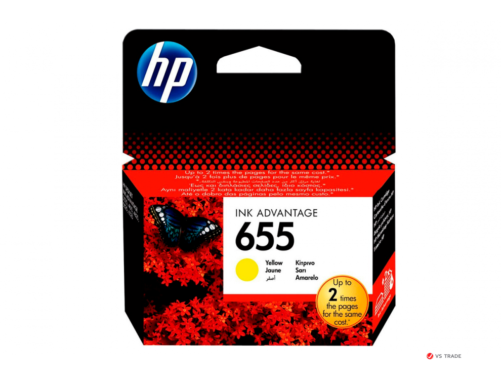 Картридж HP CZ112AE №655 Yellow Ink Cartridge для HP DJ 3525, 4615, 4625, 5525, 6525 e-All-in-One