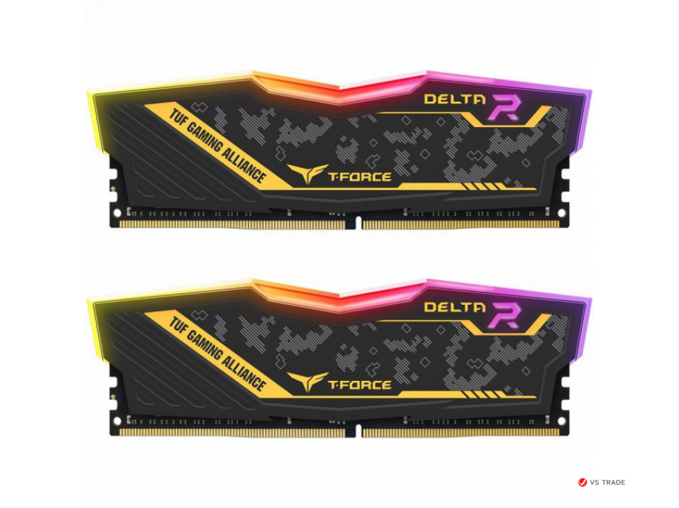 ОЗУ Team Group, DELTA TUF RGB 16GB Kit, DDR4 (2x8GB), 3600Mhz, CL18-22-22-42,  1.35V, TF9D416G3600HC18JDC01