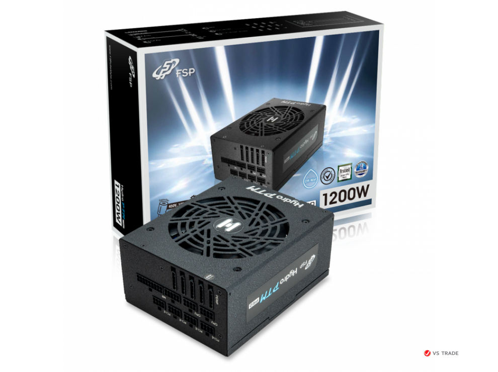 БП FSP Hydro PTM PRO ATX3.0,HPT2-1200M Gen5, 1200W, 80 PLUS Platinum, Full Modular, ATX12V V3.0, PCIe 5.0, Black, Retail