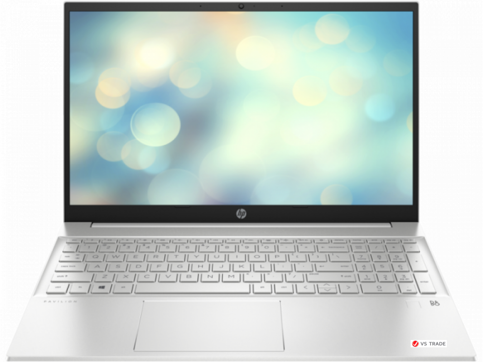 Ноутбук HP Pavilion 15-eg0160ur,Ci5-1135G7,8GB 3200,512GB PCIe,Iris Xe,15.6 FHD IPS 250 nits,DOS,Nat silv,FPR,720p,1yw
