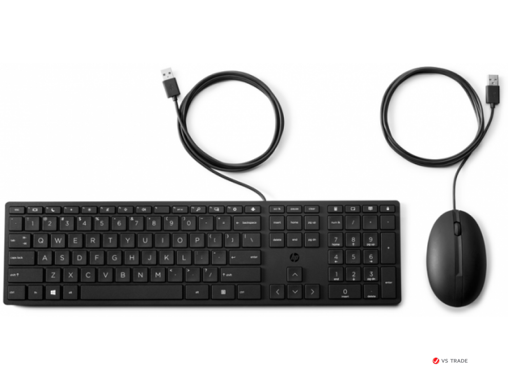 Клавиатура и мышь проводные HP 9SR36AA Wired 320MK English layout