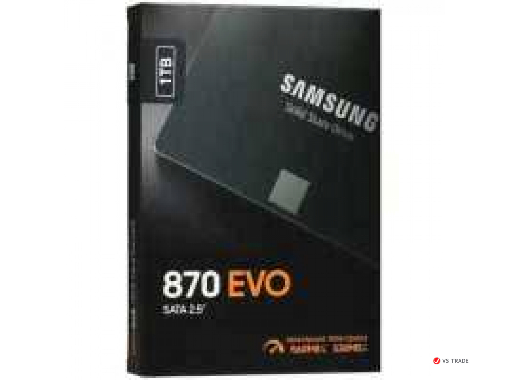 Твердотельный накопитель SSD Samsung 870 EVO, MZ-77E1T0B/EU, 1 ТБ, 2.5, SATA III, чтение: 560 МБ/с, запись: 530 МБ/с,TLC
