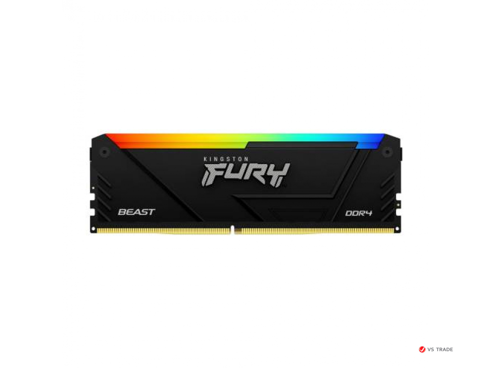 ОЗУ Kingston FURY Beast RGB 8Гб DIMM DDR4, 3600MT/s, CL17, 1.35В, KF436C17BB2A/8