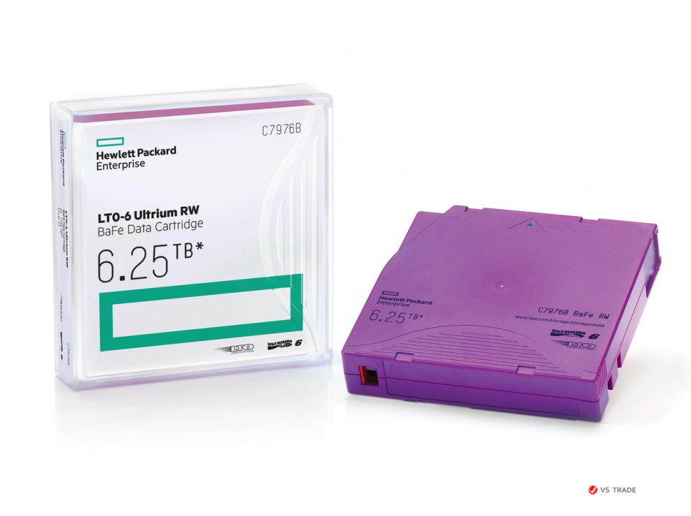 Картридж для хранения данных C7976A HPE LTO-6 Ultrium 6.25TB MP RW Data Cartridge