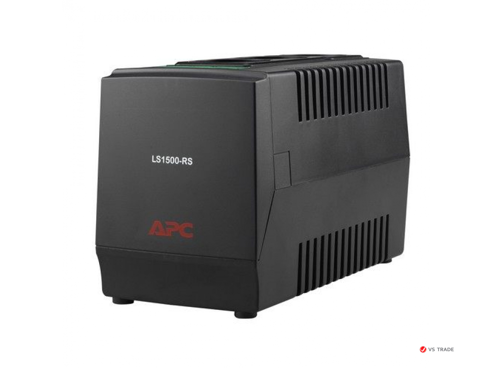 Стабилизатор APC LS1500-RS Line-R 1500ВА с авт.регулиров. напр-я, вых.мощ. 750Вт/1.5 kВА, 3 розетки Schuko, 230В, черный