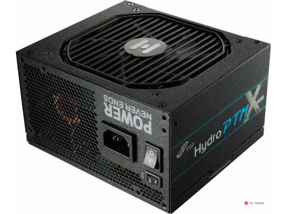 БП FSP Hydro PTM X PRO ATX3.0, HPT3-1000M Gen5, 1000W, 80 PLUS Platinum,Full Modular,ATX12V V3.0,PCIe 5.0,Black,Retail