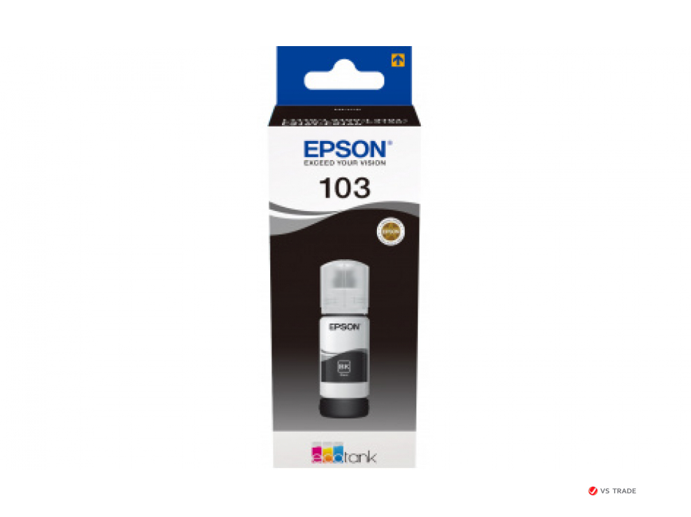 Контейнер с черными чернилами Epson C13T00S14A 103 EcoTank Black ink bottle