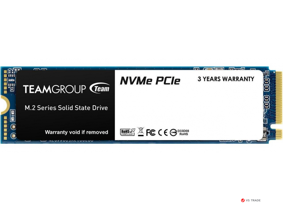 SSD-накопитель Team Group MP33 512Gb, M.2, NVMe 1.3, 1700/1400 MB/s, TM8FP6512G0C101