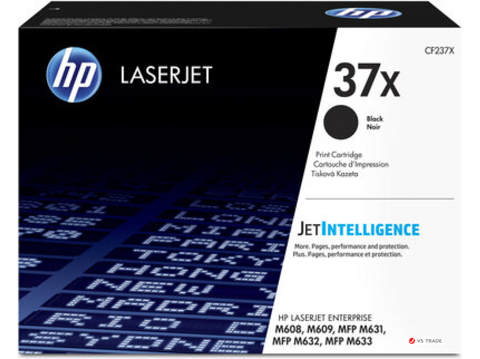 Картридж лазерный HP CF237X LaserJet 37X увеличенной емкости, Черный
