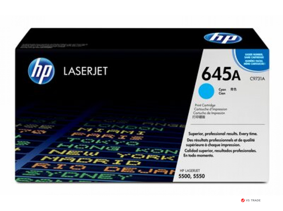 Картридж лазерный HP C9731A, Голубой, на 12000 страниц (5% заполнение) для HP Color LaserJet 5500, интелектуальный