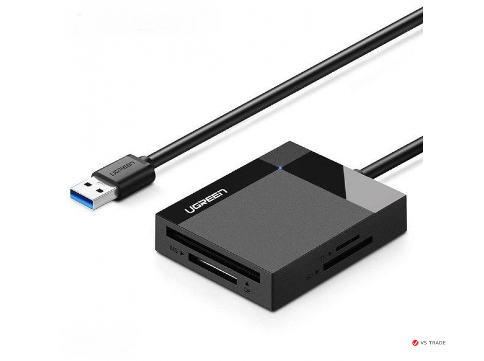 Картридер UGREEN CR125 USB 3.0 All-in-One Card Reader 1m