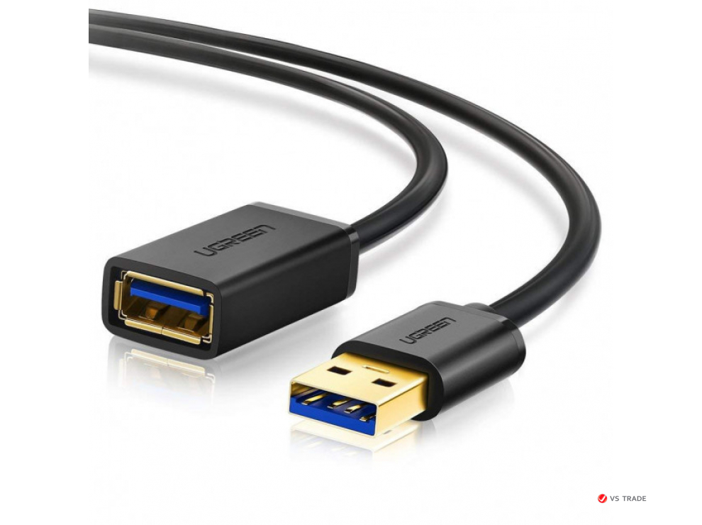 Кабель UGREEN US129 USB 3.0 Extension Male Cable 3m (Black), 30127