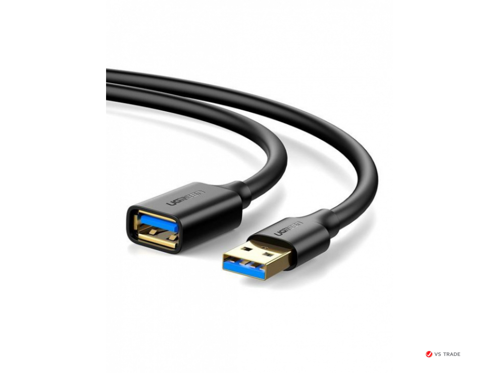 Кабель UGREEN USB 3.0 Extension Male Cable 1m (Black), 10368