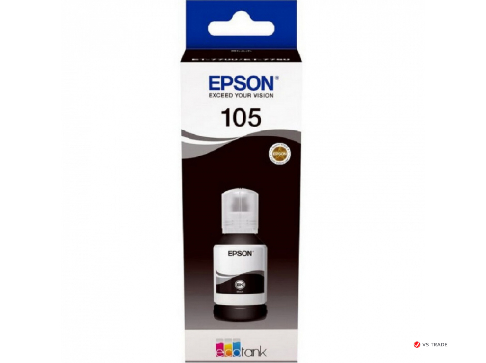 Контейнер с черными чернилами 105 EcoTank Epson C13T00Q140 140 мл