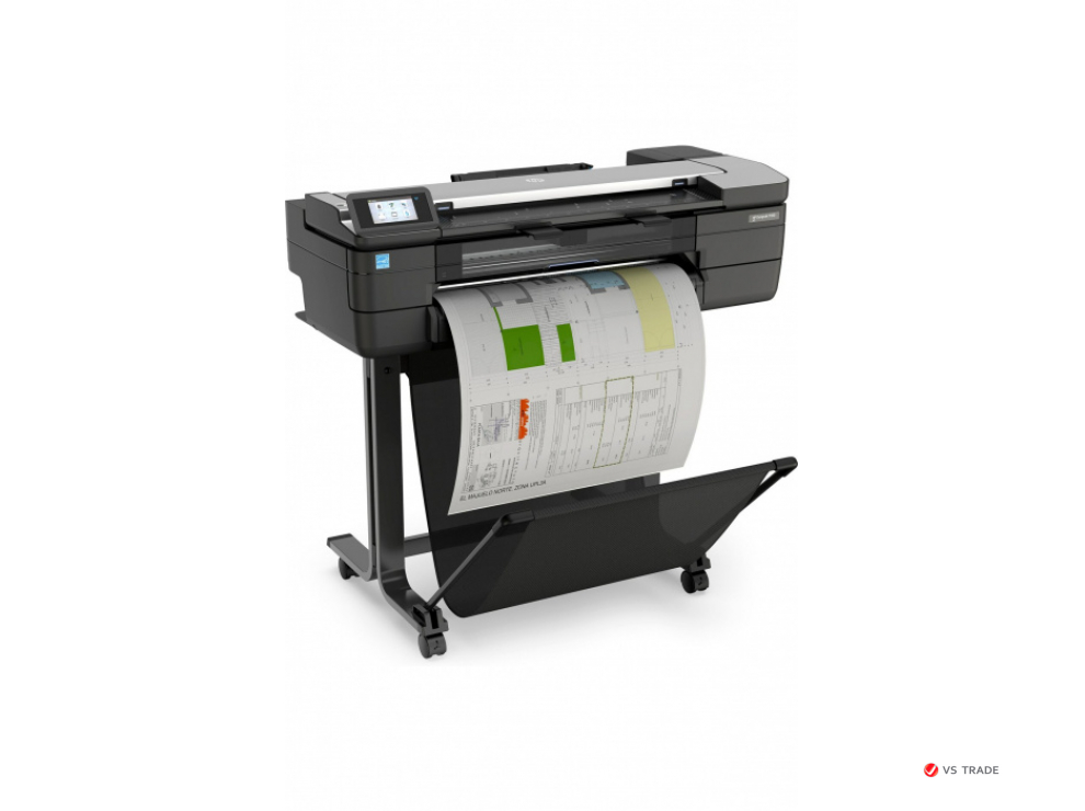 МФУ А1 HP DesignJet T830 24in F9A28D, печать A1 26сек/А1, 81 стр А1/час; скан до 12см/сек, USB 3.0, Wi-Fi