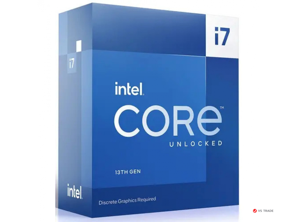 Процессор Core i7-13700F 2.1GHz, 16C/24T, 30Mb Intel Smart Cache, TDP65W, LGA1700, BX8071513700F