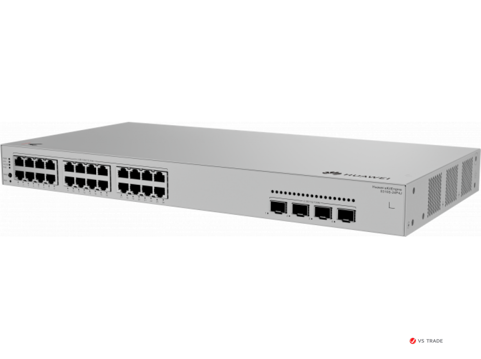Коммутатор HUAWEI S310S-24P4J (L2+, 24*10/100/1000BASE-T PoE+ ports 400W, 4*2.5GE SFP ports, AC power)