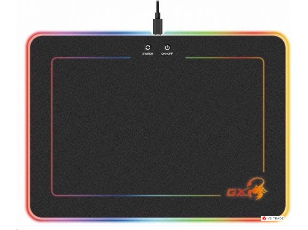 Коврик для мыши Genius RS2, GX-Pad 600H RGB, BLK, USB, 31250006400