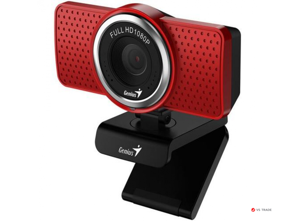 Камера Genius ECam 8000 Genius, Full HD 1080p,  30 кадров, 360°, MIC, красный 32200001407