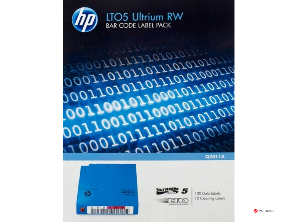 Набор наклеек Q2011A HPE LTO5 Ultrium RW Bar Code Label Pack (100 Data Labels + 10 Cleaning Labels)