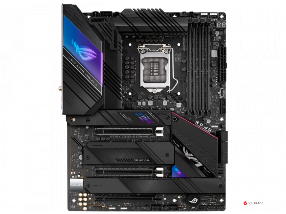 Сист. плата ASUS ROG STRIX Z590-E GAMING WIFI, Z590, 1200, 4xDIMM DDR4, 3xPCI-E x16, 4xM.2, 6xSATA, DP, HDMI, WiFi 6, BO