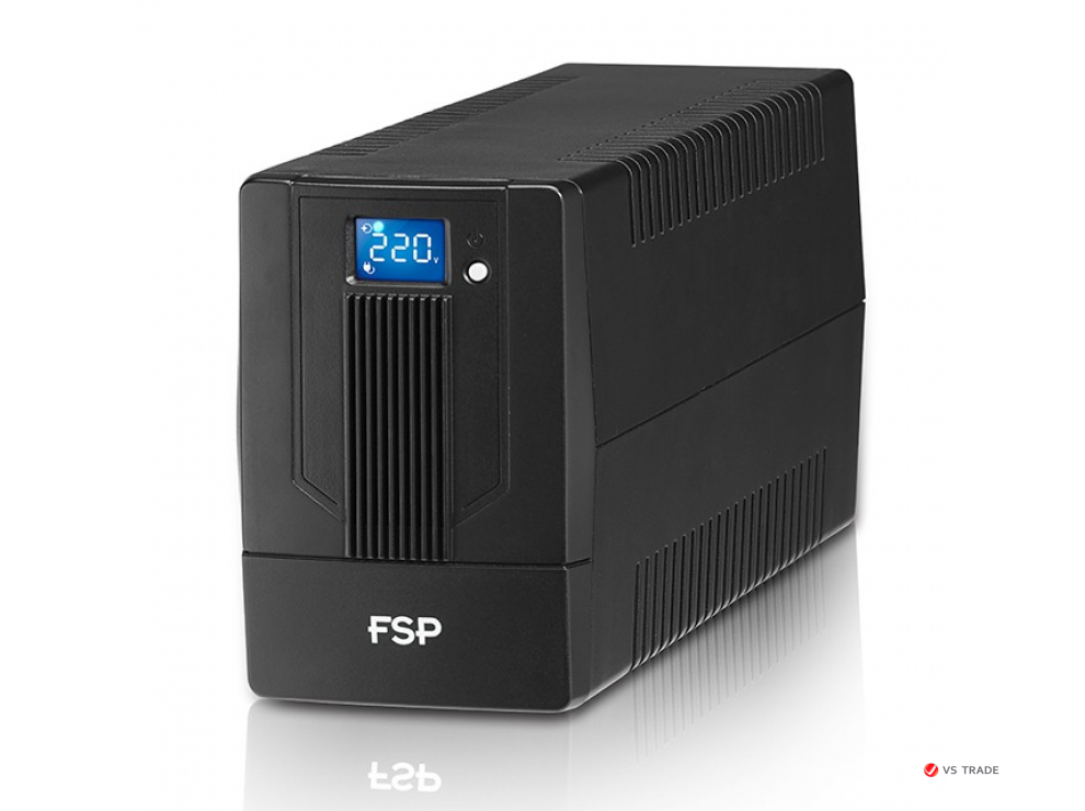 ИБП FSP iFP 1000 600W/батареи 12V 7Ahx2/2xUSB/RJ45/4 розетки IEC/ЖК дисплей