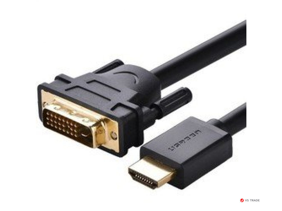 Кабель UGREEN HD106 HDMI to DVI Cable 3m (Black), 10136