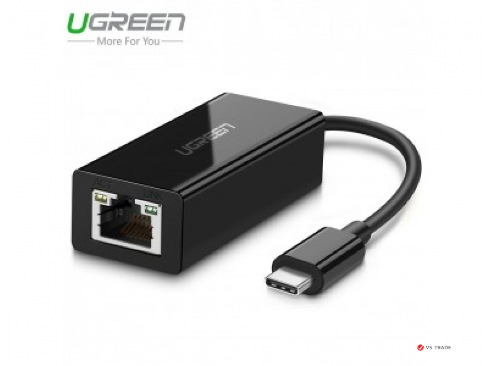 Конвертер сигнала UGREEN US236 USB Type-C to 10/100/1000Mbps Ethernet Adapter