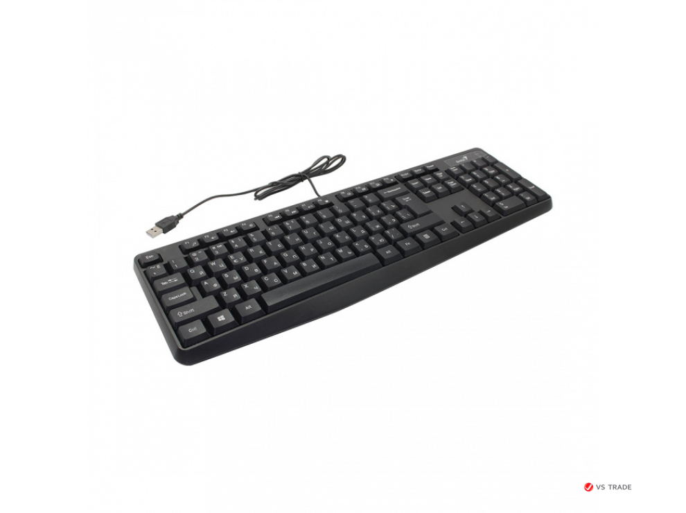 Клавиатура Genius KB-117, 104 кнопки, USB KZ Black, 31310016410