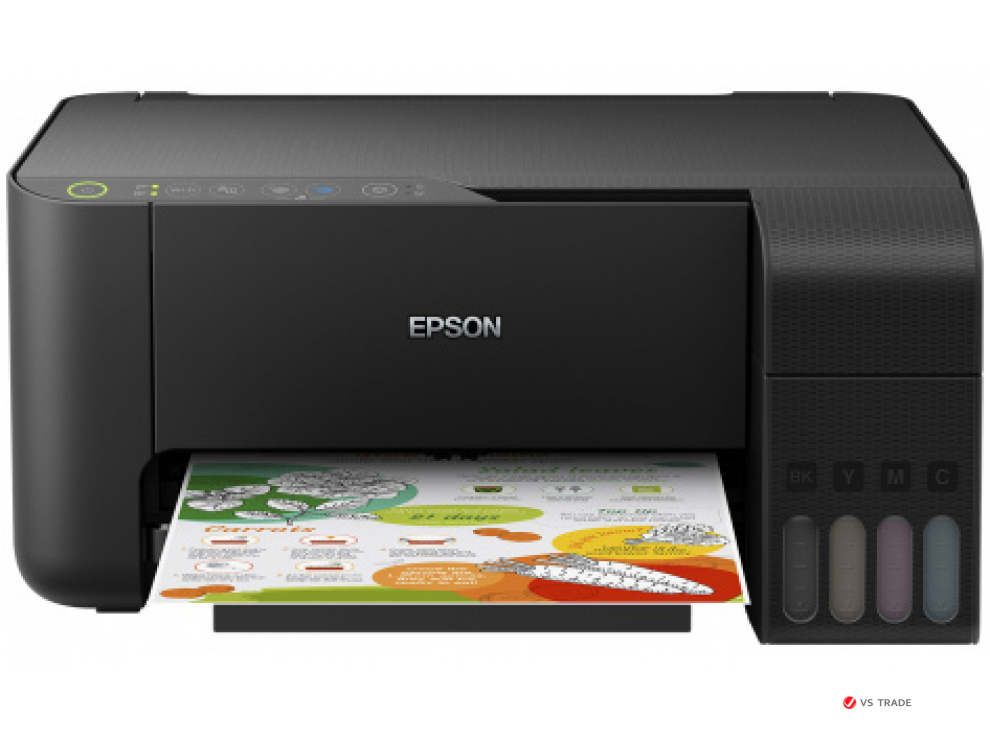 МФУ Epson L3150 CIS, A4, принтер/сканер/копир, 5760x1440dpi, 33стр/мин, USB 2.0, C11CG86409