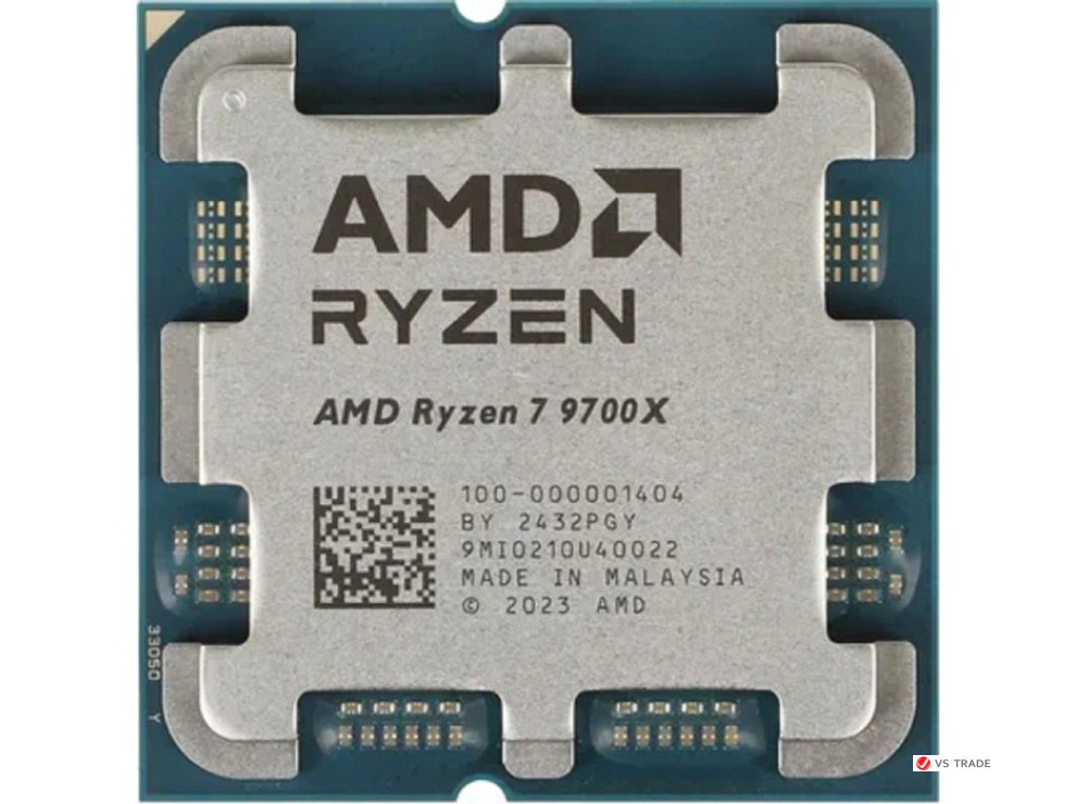 Процессор AMD Ryzen 7 9700X, AM5, 8C/16T, 3.8GHz base, 5.5GHz Turbo, L3 32Mb, 100-000001404, Tray
