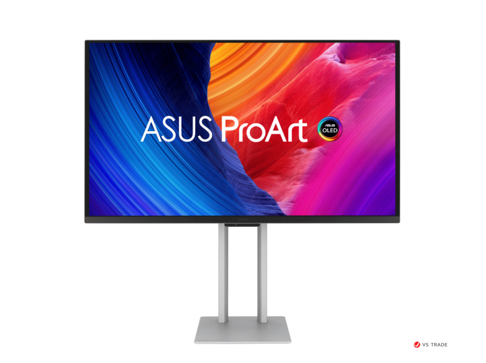 Монитор ASUS PA27UCDMR OLED,27",16:9 UHD (3840x2160x240Hz),1k cd/m2,1.5M:1,0.1ms,2xTB4.HDMI,DP,USBC 96W,Sp 3W,HDR10