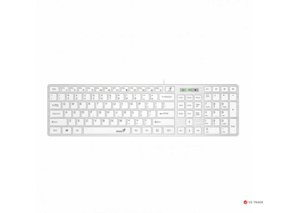 Клавиатура Genius RS2,SlimStar 126,RU,USB,WHITE 31310017410