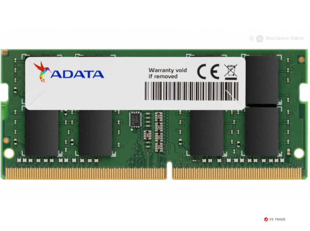 ОЗУ для ноутбука ADATA 4Gb/2666MHz DDR4 SO-DIMM, CL19, 1.2v, AD4S26664G19-BGN, (OEM BULK PACK)