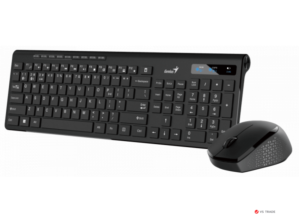 Комплект Genius KM-8206S,BLK,AI,RU, 2.4GHZ, 31340017402