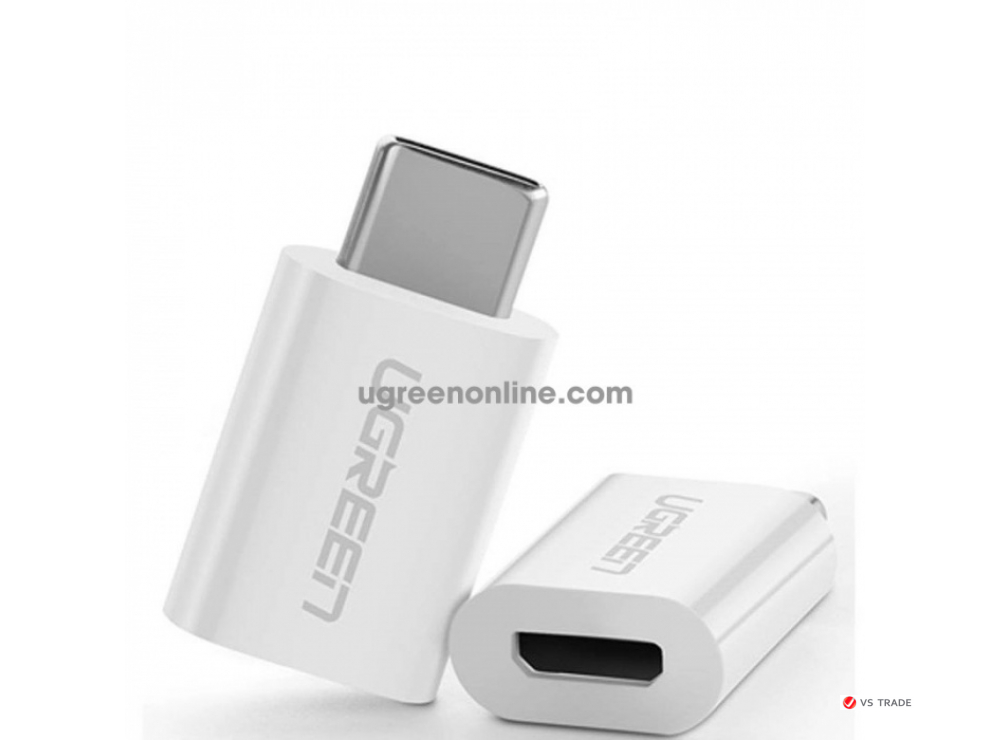 Переходник-адаптер UGREEN US157 USB-C to Micro USB Adapter (White)