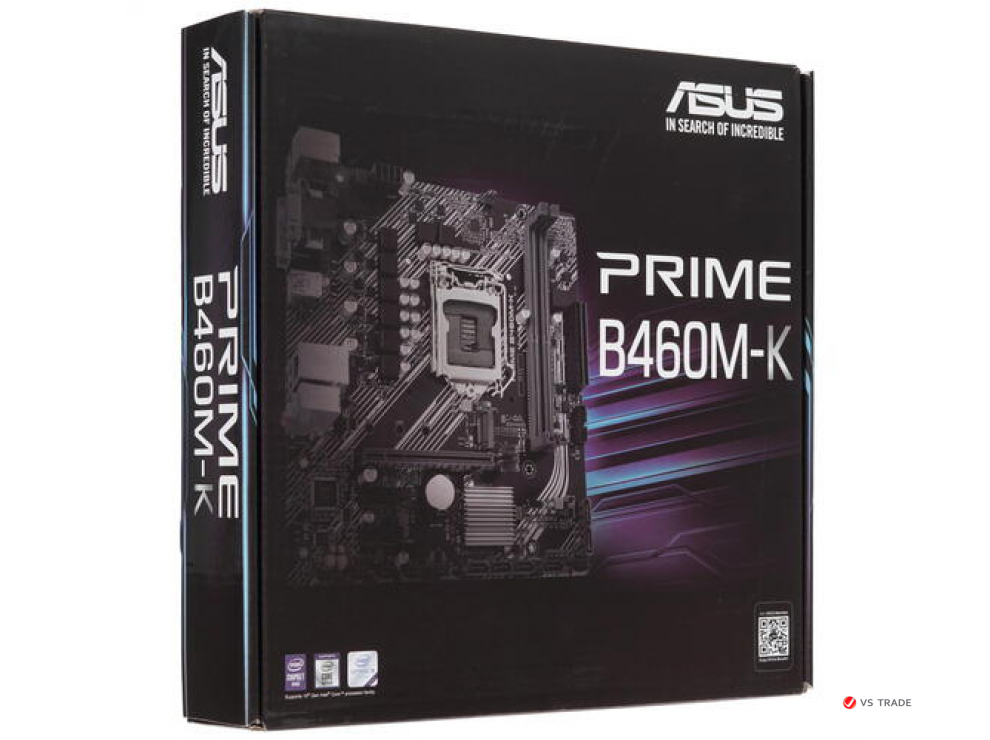 Сист. плата Asus PRIME B460M-K, B460, S1200, 2xDIMM DDR4, 1xPCI-E x16, 2xPCI-E x1, 1xM.2, 6xSATA, DVI-D, VGA, mATX