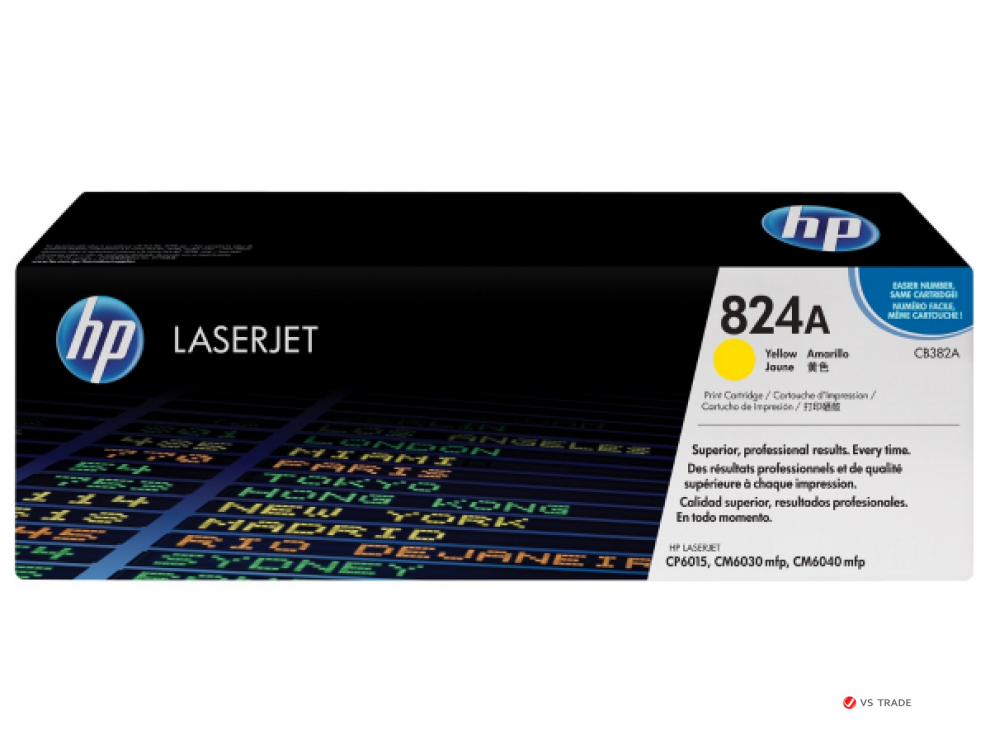 Картридж лазерный HP CB382A, Желтый на 21000 страниц, для Color LaserJet CP6015/CM6030/CM6040