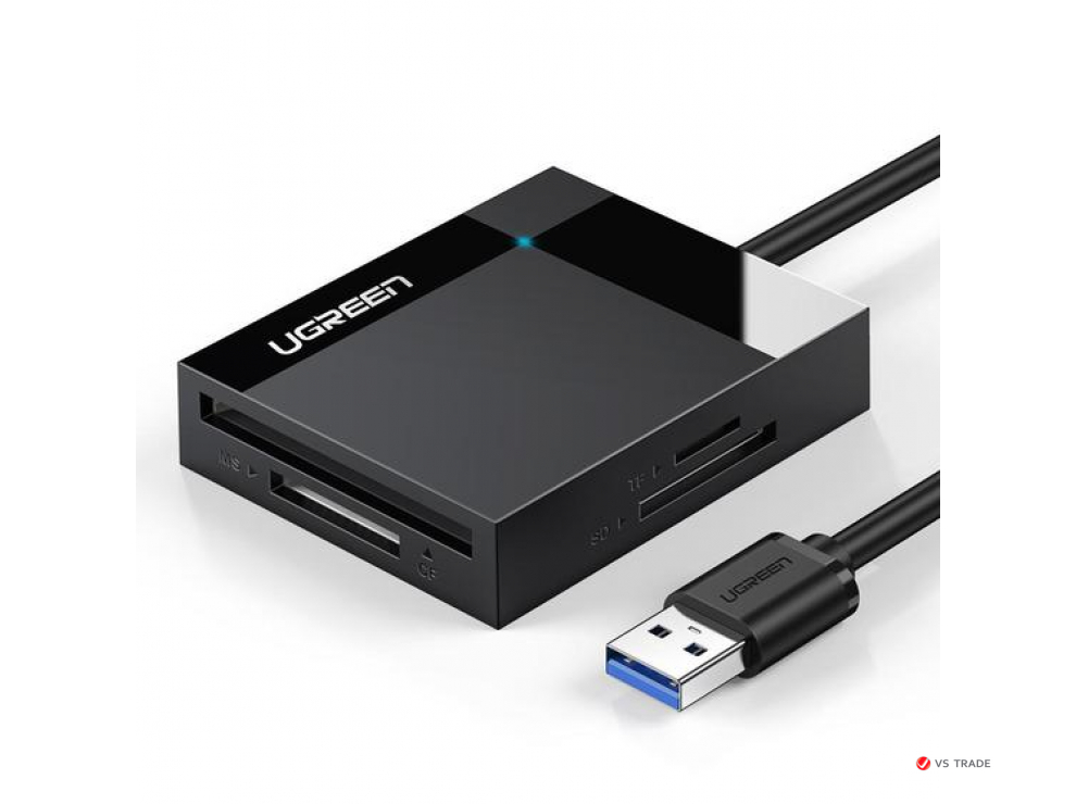 Переходник Ugreen CR125 USB 3.0 All-in-One Card Reader 50cm 4in1, 30333