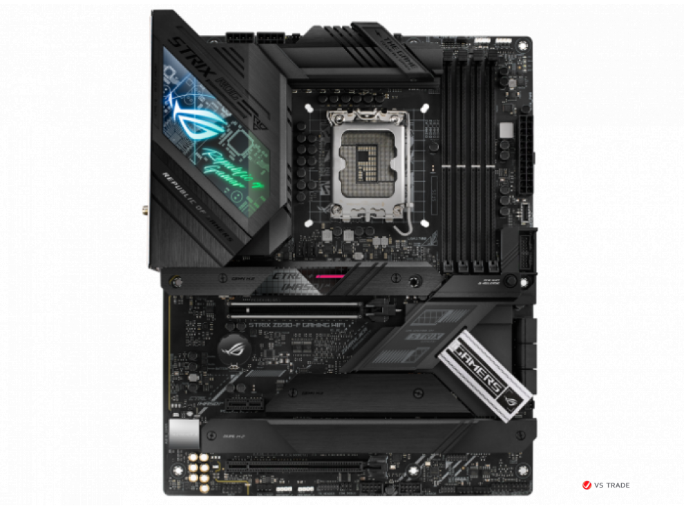 Сист. плата ASUS ROG STRIX Z690-F GAMING WIFI, Z690, 1700, 4xDIMM DDR5, 2xPCI-E x16, PCI-E x1, M.2, 6xSATA, HDMI, DP,BOX