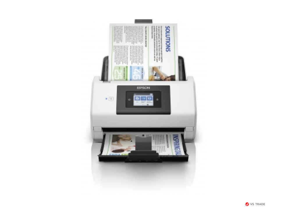 Сканер Epson WorkForce DS-780N B11B227401, A4, Скорость – 45 стр./мин/ 90 изобр./мин, USB 3.0, Ethernet