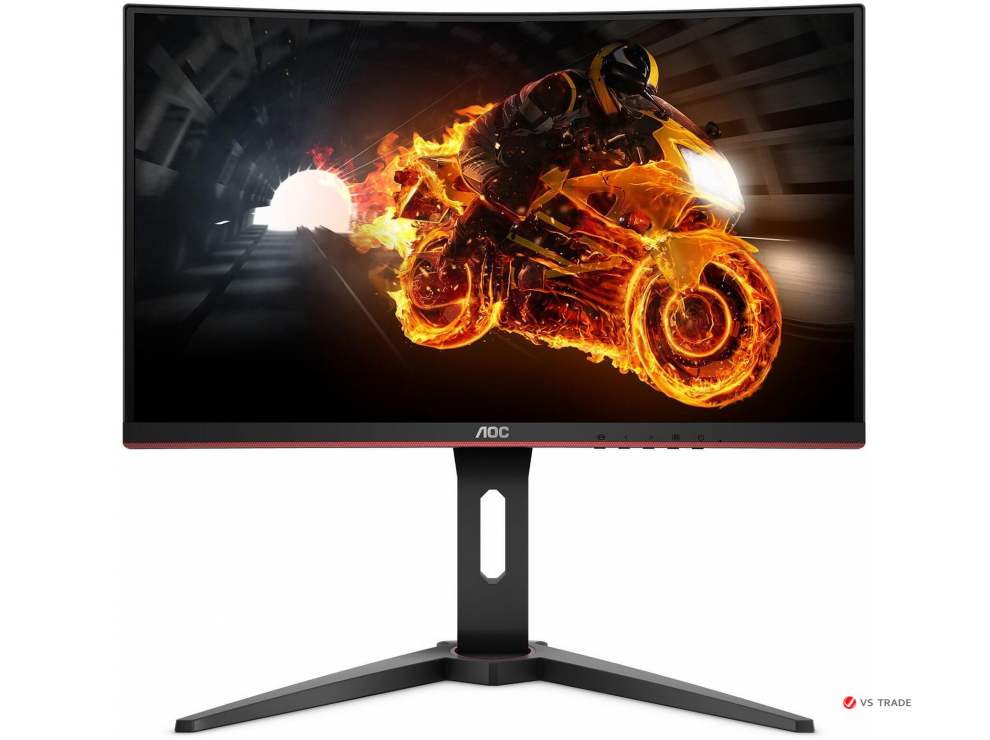 Монитор AOC C24G1 VA,23,6",16:9FHD(1920x1080 при 144 Hz),250cd/m2,3000:1,50M:1,178/178,1ms,VGA,2HDMI,DP,Black-Red,Gaming