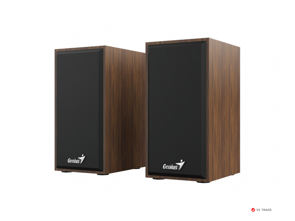 Колонки Genius SP-HF180 /2.0  Wood,  6W (3W x 2), USB-питание, 160Hz-18KHz, 1,2 м, 3,5мм 31730029400