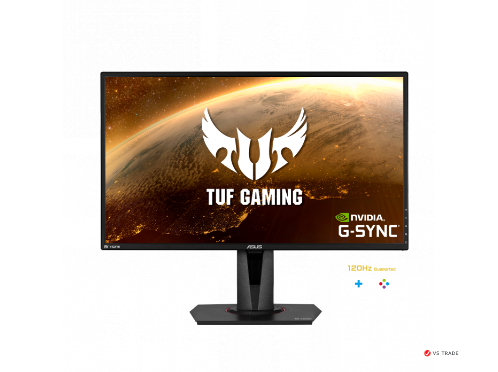 Монитор ASUS VG27AQZ IPS,27",16:9 WQHD (2560x1440x165Hz),350cd/m2,1000:1,178/178,1ms,2HDMI,DP,Sp2W,G-SYNC,Black