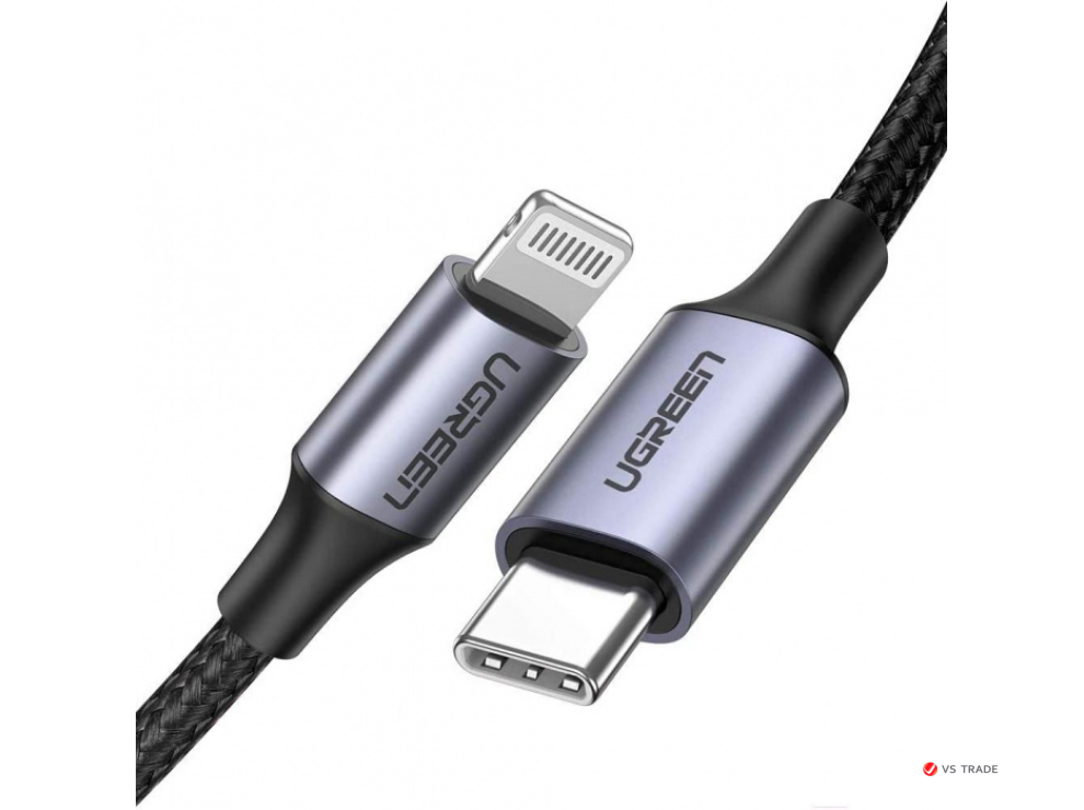 Кабель Ugreen US304 Lightning To Type-C 2.0 Male Cable 2M, 60761